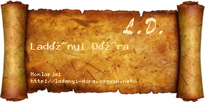 Ladányi Dóra névjegykártya